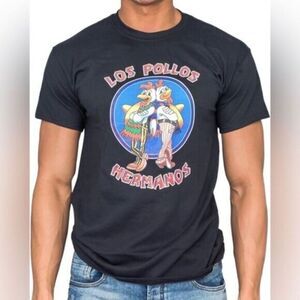 NWOT Unisex Breaking Bad Los Pollos Hermanos Black Short Sleeve Graphic Tee - M
